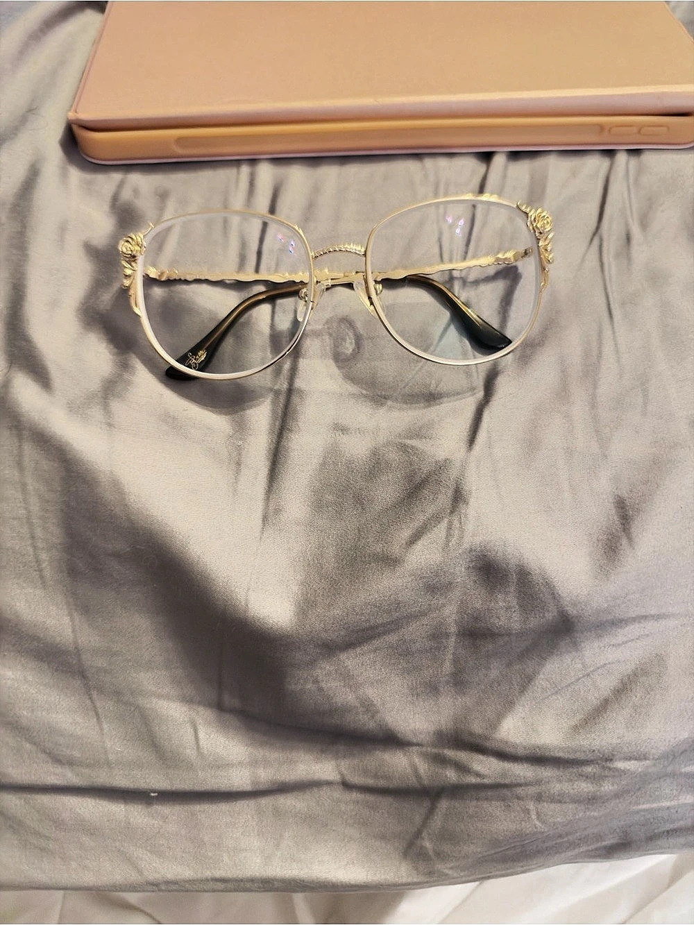 DIFF Eyewear Gold & Brown Frame Glasses
